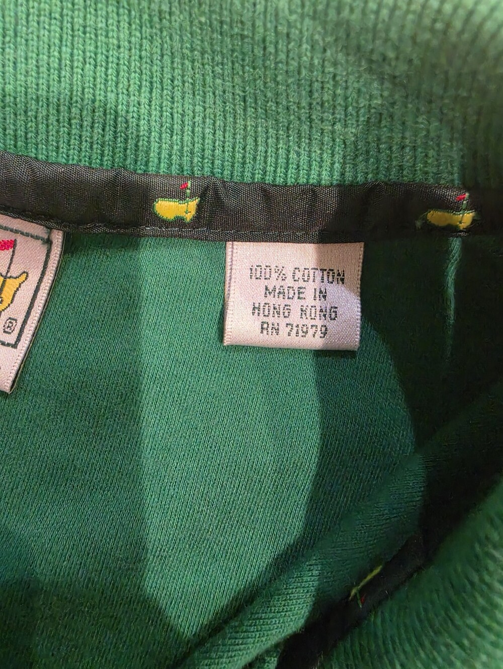 Augusta National Golf Shop Masters Green Polo Shirt XL 100% Cotton - Picture 5 of 6